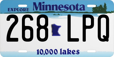MN license plate 268LPQ