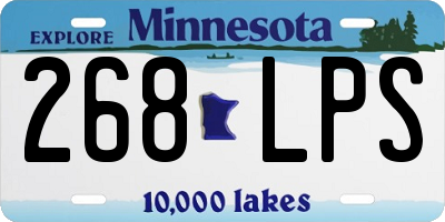 MN license plate 268LPS