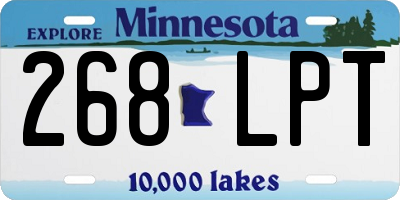 MN license plate 268LPT