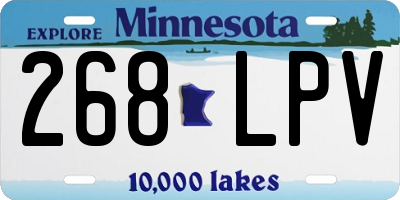 MN license plate 268LPV
