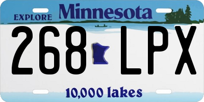 MN license plate 268LPX