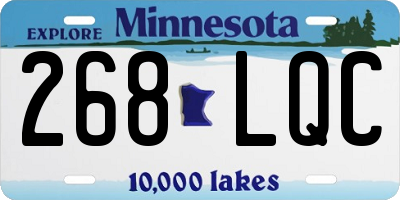 MN license plate 268LQC