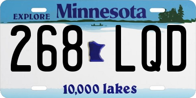 MN license plate 268LQD
