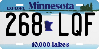 MN license plate 268LQF