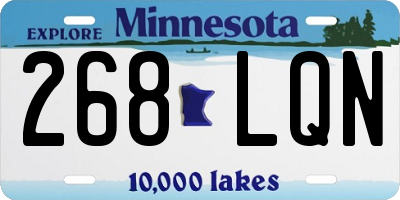 MN license plate 268LQN