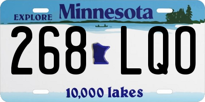 MN license plate 268LQO
