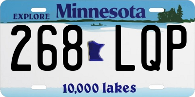 MN license plate 268LQP