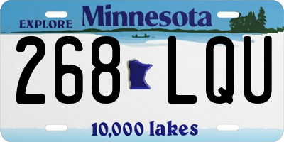 MN license plate 268LQU
