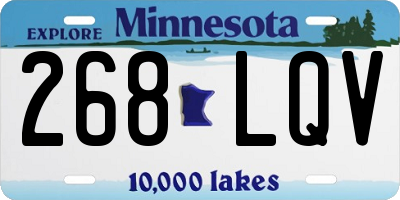 MN license plate 268LQV