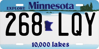 MN license plate 268LQY