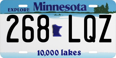 MN license plate 268LQZ