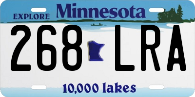 MN license plate 268LRA