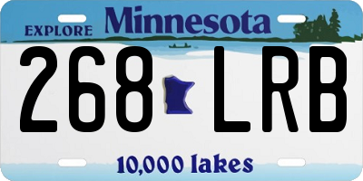 MN license plate 268LRB
