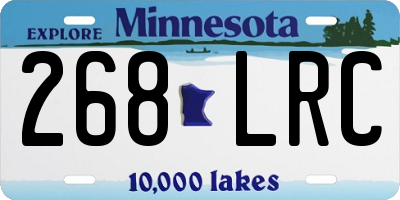 MN license plate 268LRC