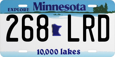 MN license plate 268LRD
