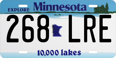 MN license plate 268LRE