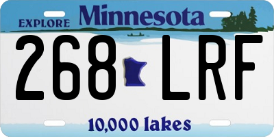 MN license plate 268LRF