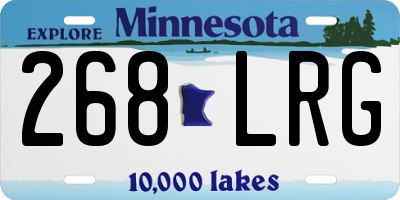 MN license plate 268LRG