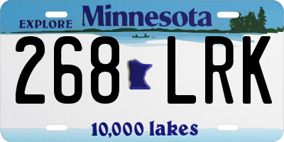 MN license plate 268LRK