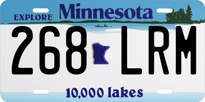 MN license plate 268LRM