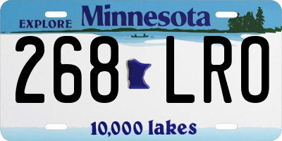 MN license plate 268LRO