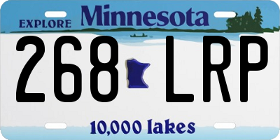 MN license plate 268LRP