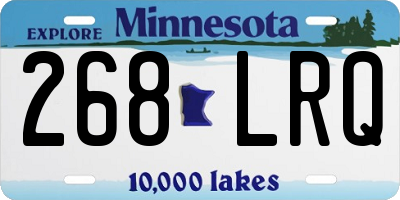 MN license plate 268LRQ