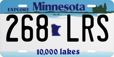 MN license plate 268LRS