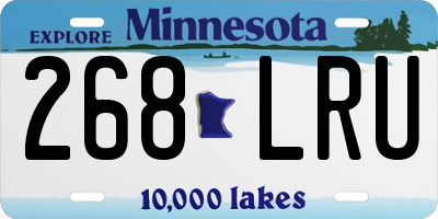 MN license plate 268LRU