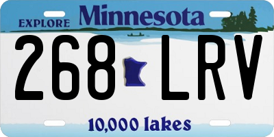 MN license plate 268LRV