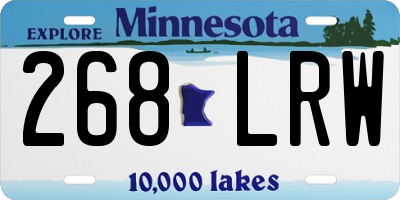 MN license plate 268LRW