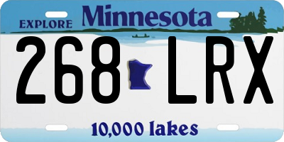 MN license plate 268LRX