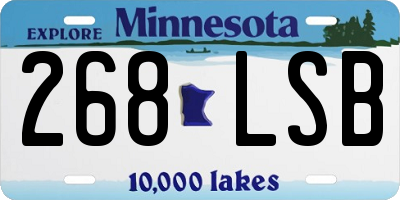 MN license plate 268LSB