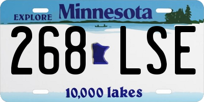 MN license plate 268LSE