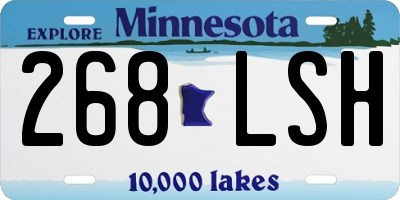 MN license plate 268LSH