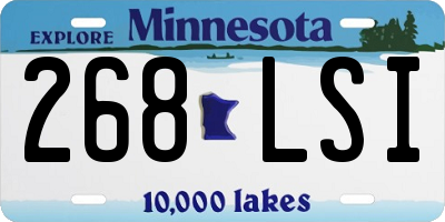 MN license plate 268LSI
