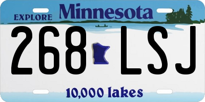 MN license plate 268LSJ