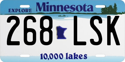 MN license plate 268LSK