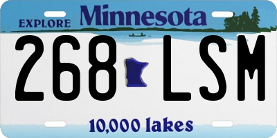 MN license plate 268LSM