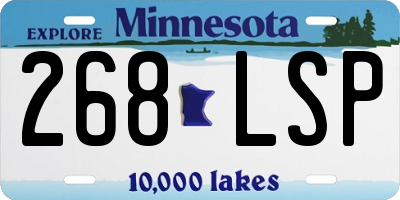 MN license plate 268LSP