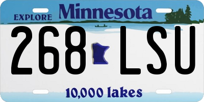 MN license plate 268LSU