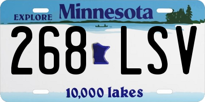 MN license plate 268LSV