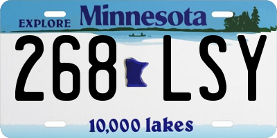 MN license plate 268LSY