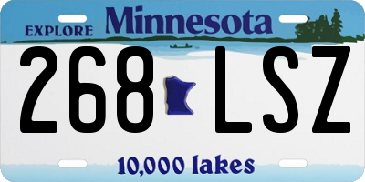 MN license plate 268LSZ