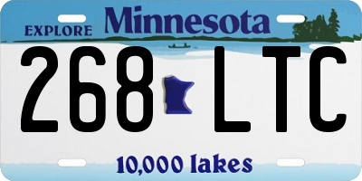 MN license plate 268LTC
