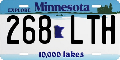 MN license plate 268LTH