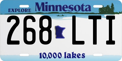 MN license plate 268LTI