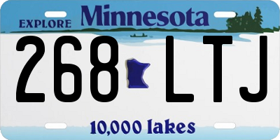 MN license plate 268LTJ