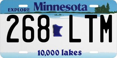 MN license plate 268LTM