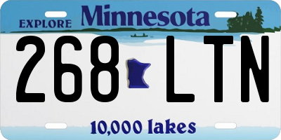 MN license plate 268LTN